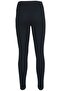 Women's Black High Waisted Ribbed Thermal Leggings - 2