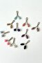 Scarf clasp, pearl headscarf clasp, 6x12mm, 10-piece scarf and shawl pin clips, pearl scarf clips - 4