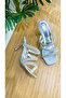 458278   Stone Detailed Heeled Evening Dress Slippers - 5