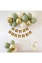 Concept Birthday Set with Mold Green Sea Sand and Gold Balloons - 2