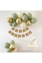 Concept Birthday Set with Mold Green Sea Sand and Gold Balloons - 2