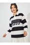 Oversized Color Block Embroidered Detail Polo T-Shirt - 4