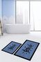 Printed Washable Non-Slip Framed Bath Mat with Writing, Double Bathroom Rug, Toilet Seat Set - 3