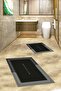 Digital Printed Washable Non-Slip Bathroom Written Mat Toilet Set - 3