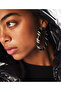 Crystal Stone Detailed Stylish Hoop Earrings