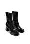 Patent Leather Thick Heeled Boots - TW 6230034034001