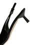 Black Leather Low Heel Stiletto - Open Back 24sfd 120916 - 4