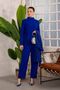 Cobalt Blue Chiffon Detailed Jumpsuit 32-6049 - 7