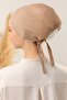 Women's Hijab Stitch-Free Bone Milky Brown Tied Combed Cotton Bone - 3