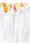 Floral Patterned Boat Neck Crop Blouse for Girls - 3