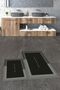 Digital Printed Washable Non-Slip Bathroom Written Mat Toilet Set - 8