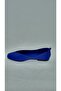 Women's Genuine Leather Sax Blue Ballerinas - 2
