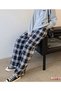 Harajuku Black And White Plaid Pants Summer Casual Wide Leg Korean Fashion Loose Straight Sweatpants Y2k Bottoms - 2