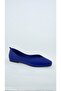 Women's Genuine Leather Sax Blue Ballerinas