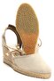 Authentic Handmade Beige Women's Wedge Heel Espadrilles - 5
