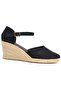 Black Women's Espadrille - Wedge Heel, Handmade Real Handmade