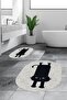 Digital Printed Washable Non-Slip Cute Cat Double-Sided Bathroom Rug Mat Oval Toilet Set - 2