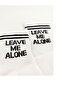 جوارب جامعية منقوشة باللون الأبيض للجنسين "Leave Me Alone" - 3