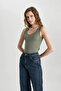 Women's Sleeveless T-Shirt Khaki I1059Az/Kh422 - 4