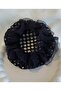 Mesh Detailed Black Color Knob Buckle Ballerina Model Knob Buckle - 3