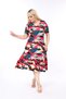 Multi-Colored Skirt with Ruffles and Pockets Plus Size Dress - 4