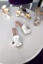 Sedef Satin Daily Women's Slippers with Bee Accessories