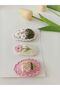 Buckle Flower Motif Handmade 3-Piece Snap Buckle Set