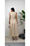 Beli Lastikli Midi Elbise - 4