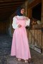 Shoulder Tie Belted Pink Gilet