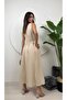 Beli Lastikli Midi Elbise - 3