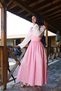 Shoulder Tie Belted Pink Gilet - 3
