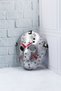 Halloween Jason Mask, Silver with Red Details