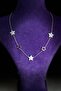 Caprea Steel 40+5cm White Star Enamel Necklace Gold Color Non Tarnish Women's Necklace - 4