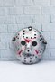 Halloween Jason Mask, Silver with Red Details - 3