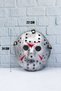 Halloween Jason Mask, Silver with Red Details - 4