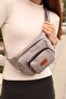 New Model Unigue Written Two-Pocket Canvas Waist Bag - 3
