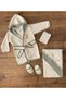 Floral Embroidered Gaye Baby Towel Bathrobe Set Organic Antibacterial - Baby Birth Gift - 3