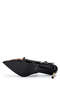 Women's Vegan Black/Leopard Stiletto Shoes - 3