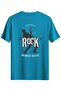 Guitar Printed Slim Fit T-Shirt Crew Neck T-Shirt Blue