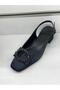 Diva Black Satin - Women's Casual Shoes with Stone Detail - 7
