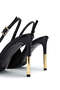 Women's Vegan Black/Leopard Stiletto Shoes - 5
