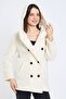 Women's Black Lined Welsoft Fleece Fabric Hooded Windproof Coat - 2