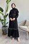 Black Ferace with Sleeve Fold Detail - 3