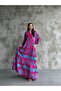 Long Patterned Hijab Shirt Dress