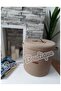 Handmade Basket, Organizer Basket, Basket with Lid, Living Room Decor, Wicker Basket, Jute Basket