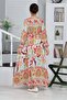 Young Girls' Cotton Viscose Fabric Patterned Long Hijab Dress - 7
