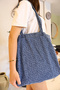 Leopard Print Washed Denim Women's Bag, Large Capacity, Patterned Hand and Shoulder Tote Bag Shopper - 2