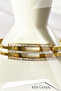 Stainless Tarnish Steel Zircon Stone Triple Rib Clamp - 5