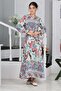 Young Girls' Cotton Viscose Fabric Patterned Long Hijab Dress - 2