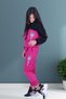 Snow Fashion Printed, Hooded Girls Tracksuit Set - 2